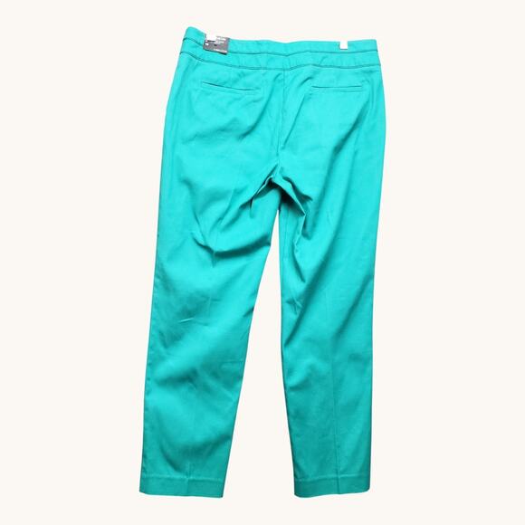 Larry Levine Women's Size 10 Turquoise Blue Slim Leg Ankle Pants Stretch NWT - Picture 4 of 11